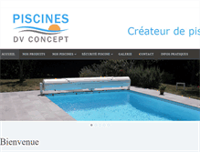 Tablet Screenshot of piscines-dv-concept.com